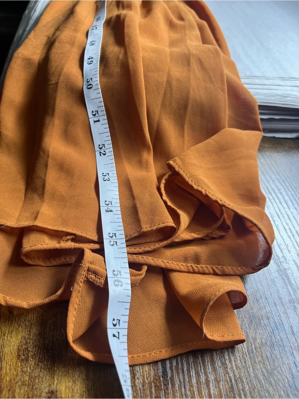 Baltic Born Katya Dress Ruffle V-Neck Maxi in Rust Orange XL - Picture 14 of 14